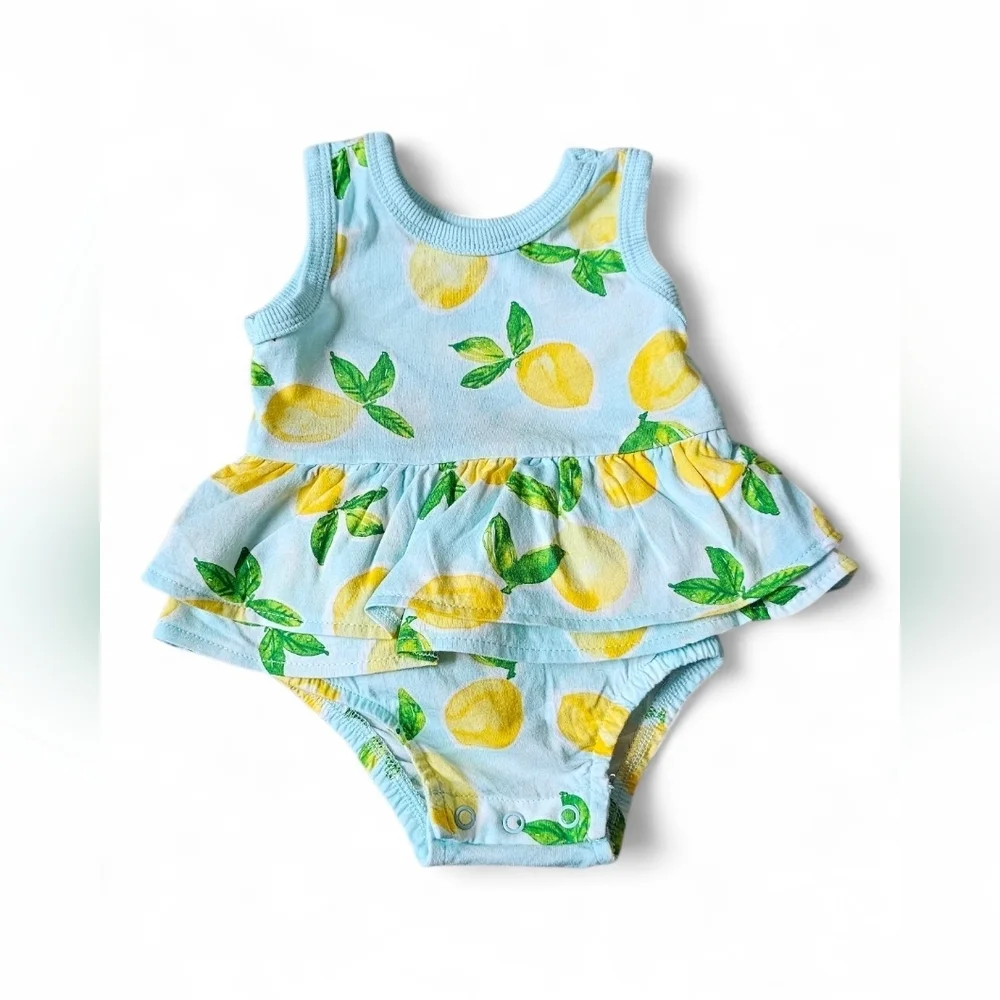 Carter's Lemon Print Diaper Cover - Blue and Yellow
